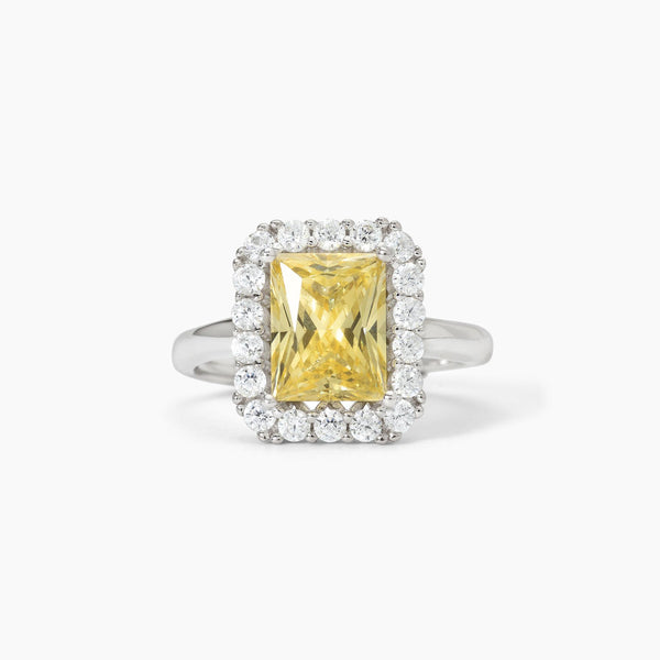 Anello in argento con zircone Lemon DESIDERIO INFINITO - Gioielleria Fondente