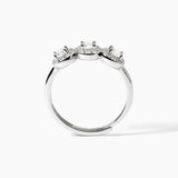 Anello in argento con zirconi bianchi MILANESIENNE - Gioielleria Fondente