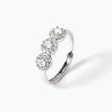 Anello in argento con zirconi bianchi MILANESIENNE - Gioielleria Fondente