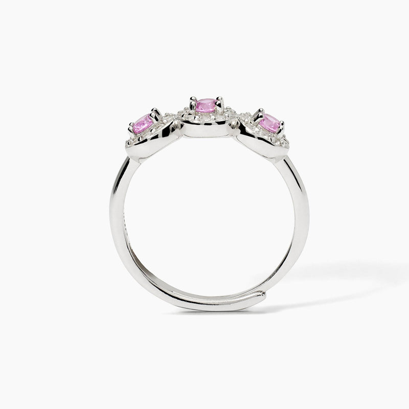 Anello in argento con tormaline sintetiche MILANESIENNE - Gioielleria Fondente