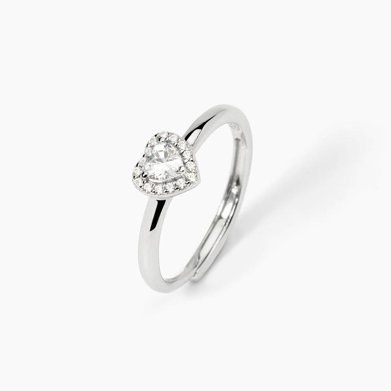 Anello in argento con zirconi bianchi LOVE AFFAIR - Gioielleria Fondente