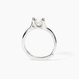 Anello solitario in argento abbraccio con zircone SOLITAIRE - Gioielleria Fondente