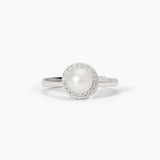 Anello in argento con perla coltivata MILANESIENNE - Gioielleria Fondente