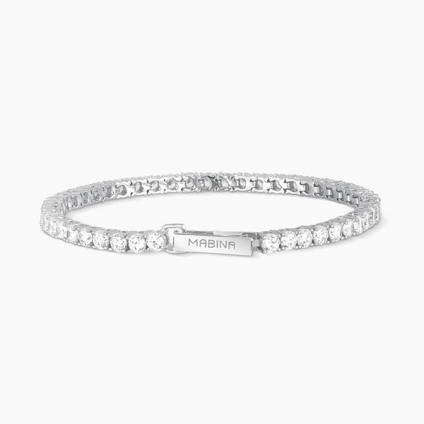 Bracciale tennis in argento con zirconi bianchi TENNIS CLUB - Gioielleria Fondente