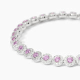 Bracciale tennis in argento con tormalina sintetica MILANESIENNE - Gioielleria Fondente