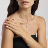 Bracciale tennis in argento con tormalina sintetica MILANESIENNE - Gioielleria Fondente