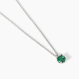 Girocollo in argento con smeraldo sintetico SHINY