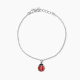 Bracciale in argento con coccinella FORTUNELLA