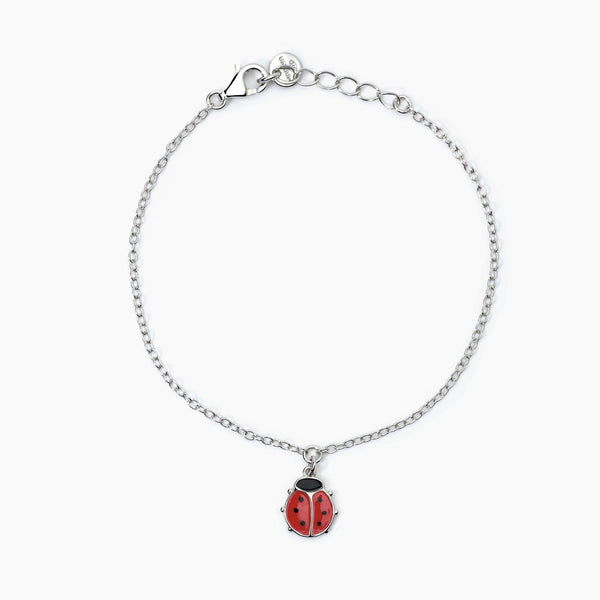 Bracciale in argento con coccinella FORTUNELLA