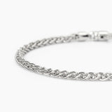 Bracciale in argento con catena spiga EVERY DAY