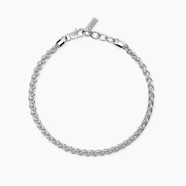 Bracciale in argento con catena spiga EVERY DAY