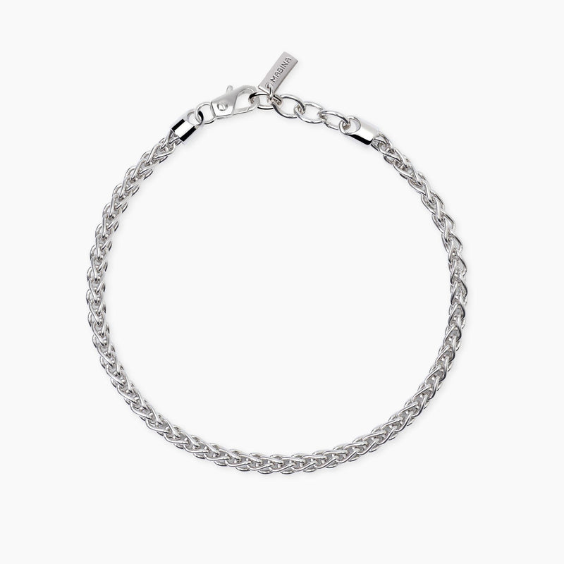 Bracciale in argento con catena spiga EVERY DAY