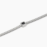 Bracciale in argento con catena franco BLACK CODE - Gioielleria Fondente