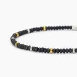 Bracciale in argento con ematite e inserti dorati ON ROAD - Gioielleria Fondente