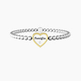 Bracciale elastico famiglia con ciondolo cuore CUORE | FAMIGLIA - Gioielleria Fondente