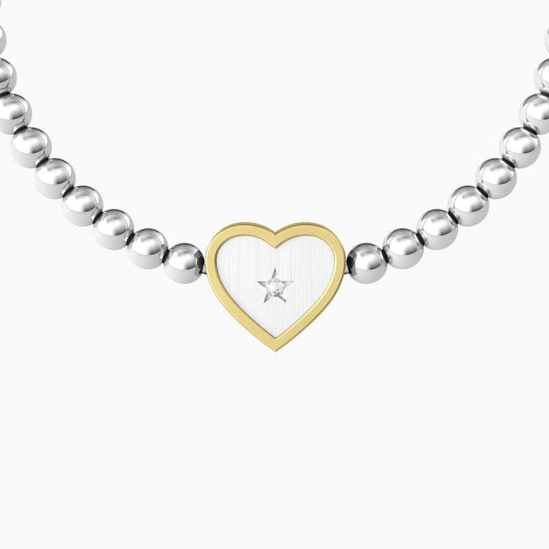 Bracciale elastico mamma con ciondolo cuore CUORE | MAMMA - Gioielleria Fondente