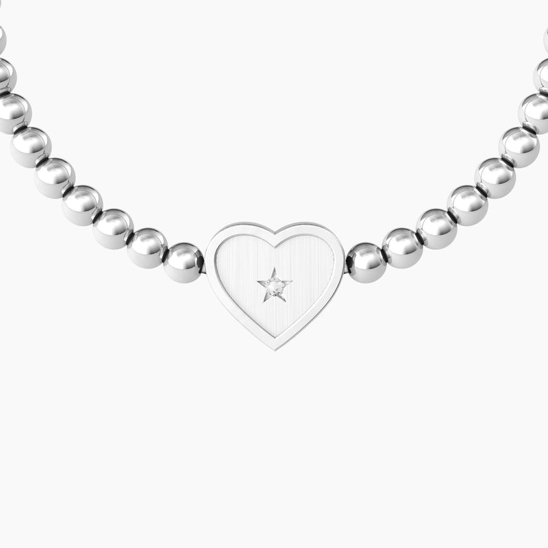 Bracciale elastico figlia con ciondolo cuore CUORE | FIGLIA - Gioielleria Fondente