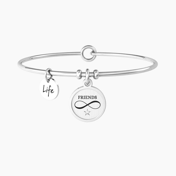 Bracciale rigido amicizia con ciondolo infinito FRIENDS | SENZA CONFINI - Gioielleria Fondente