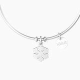 Bracciale rigido con ciondolo fiocco di neve FIOCCO DI NEVE | PERFEZIONE - Gioielleria Fondente