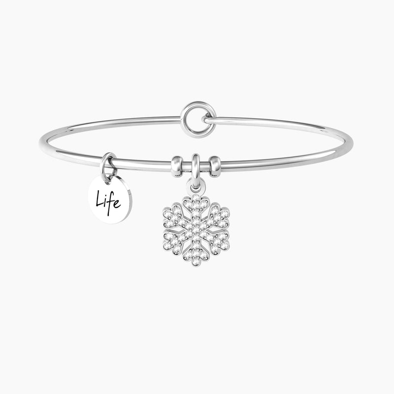 Bracciale rigido con ciondolo fiocco di neve FIOCCO DI NEVE | PERFEZIONE - Gioielleria Fondente