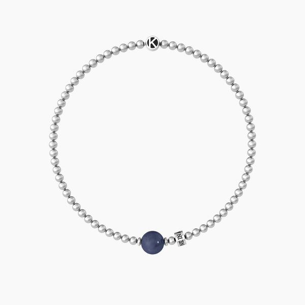 Bracciale elastico uomo con sodalite blu ONE IN A MILLION - Gioielleria Fondente