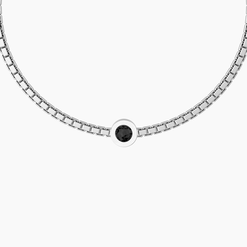 Bracciale uomo con catena e cristalli "Unicità" - Gioielleria Fondente