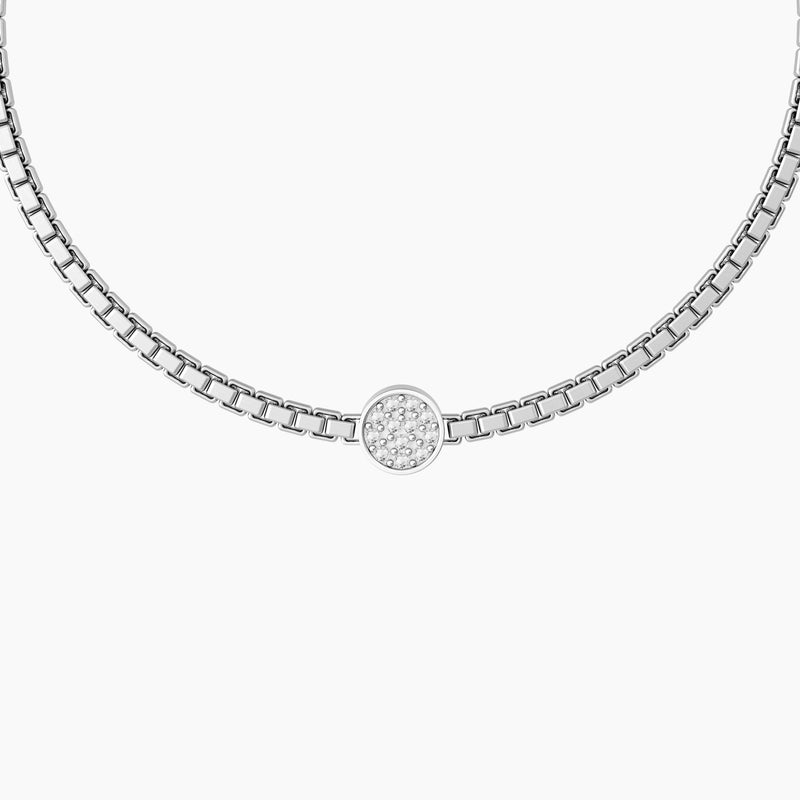 Bracciale uomo con catena e cristalli "Unicità" - Gioielleria Fondente