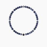 Bracciale uomo con dumortierite blu e cristalli "Unicità" - Gioielleria Fondente