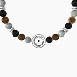 Bracciale uomo con pietre naturali multicolor, cristalli e sole "Sole | New beginning" - Gioielleria Fondente