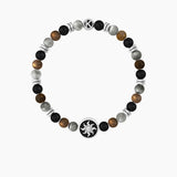 Bracciale uomo con pietre naturali multicolor, cristalli e sole "Sole | New beginning" - Gioielleria Fondente