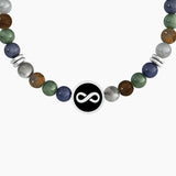 Bracciale famiglia uomo con pietre naturali e infinito "Infinito | Famiglia" - Gioielleria Fondente