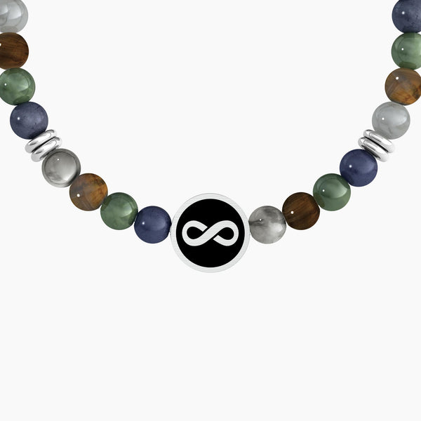 Bracciale famiglia uomo con pietre naturali e infinito "Infinito | Famiglia" - Gioielleria Fondente