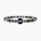 Bracciale famiglia uomo con pietre naturali e infinito "Infinito | Famiglia" - Gioielleria Fondente