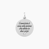 Ciondolo tondo con frase amicizia ANIMA | CUORE - Gioielleria Fondente