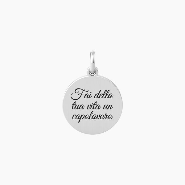 Ciondolo con frase fai della vita un capolavoro VITA | CAPOLAVORO - Gioielleria Fondente