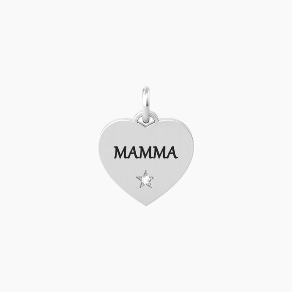 Ciondolo cuore con scritta mamma MAMMA | FELICITÀ - Gioielleria Fondente