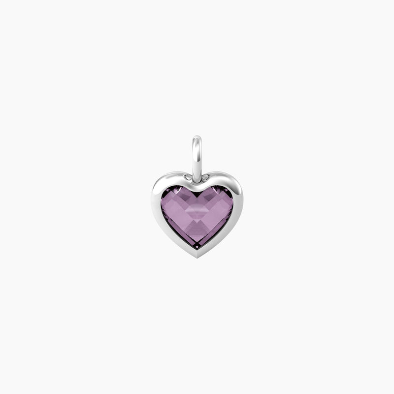 Ciondolo a forma di cuore in glass viola ENERGIA | VITA - Gioielleria Fondente