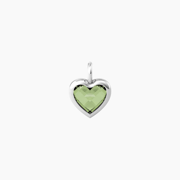 Ciondolo a forma di cuore in glass verde ENERGIA | VITA - Gioielleria Fondente