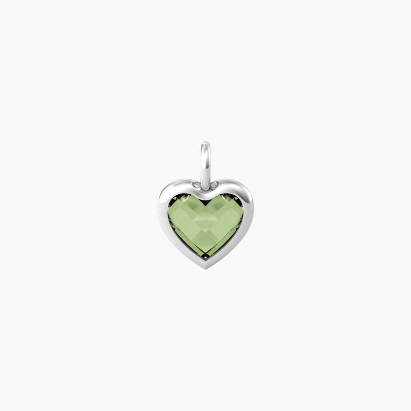 Ciondolo a forma di cuore in glass verde ENERGIA | VITA - Gioielleria Fondente