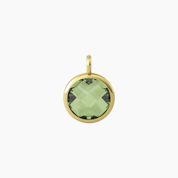 Ciondolo tondo con glass verde ENERGIA | VITA - Gioielleria Fondente