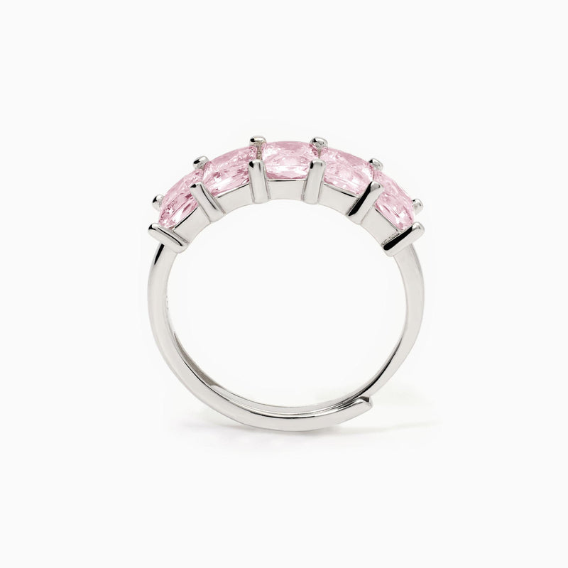 Anello donna in argento con zirconi rosa VALENTINA