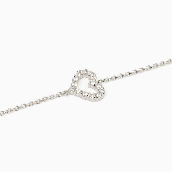 Bracciale donna in argento con cuore HAPPY LOVE - Gioielleria Fondente