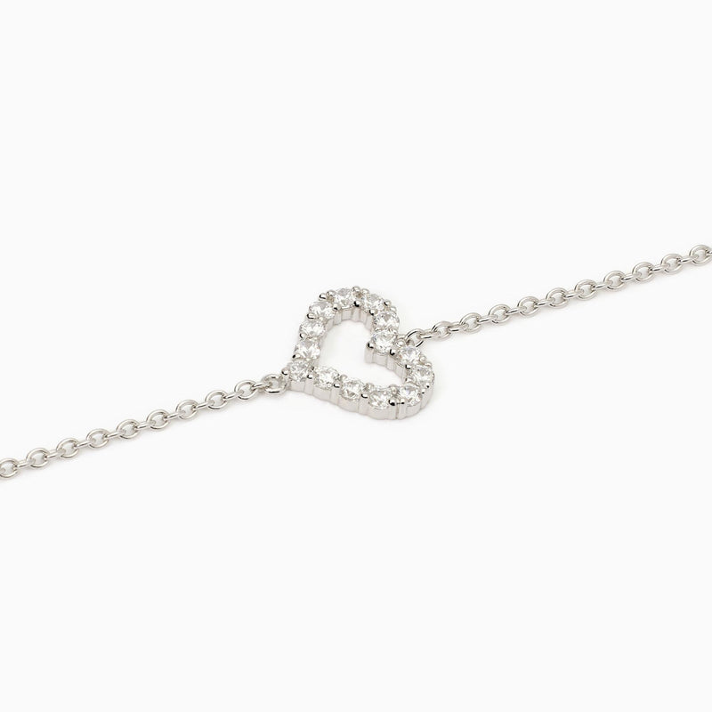 Bracciale donna in argento con cuore HAPPY LOVE - Gioielleria Fondente
