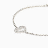 Bracciale donna in argento con cuore HAPPY LOVE - Gioielleria Fondente