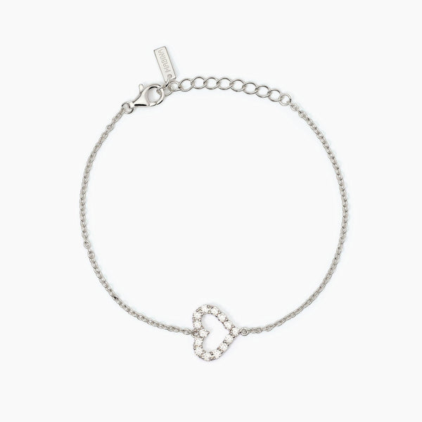 Bracciale donna in argento con cuore HAPPY LOVE - Gioielleria Fondente