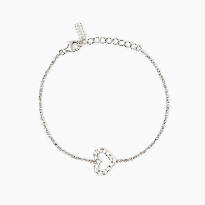 Bracciale donna in argento con cuore HAPPY LOVE - Gioielleria Fondente