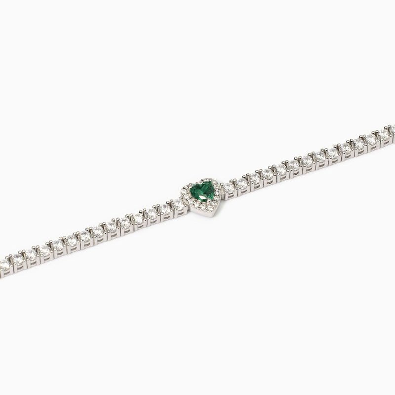 Bracciale tennis donna con smeraldo LOVE AFFAIR - Gioielleria Fondente