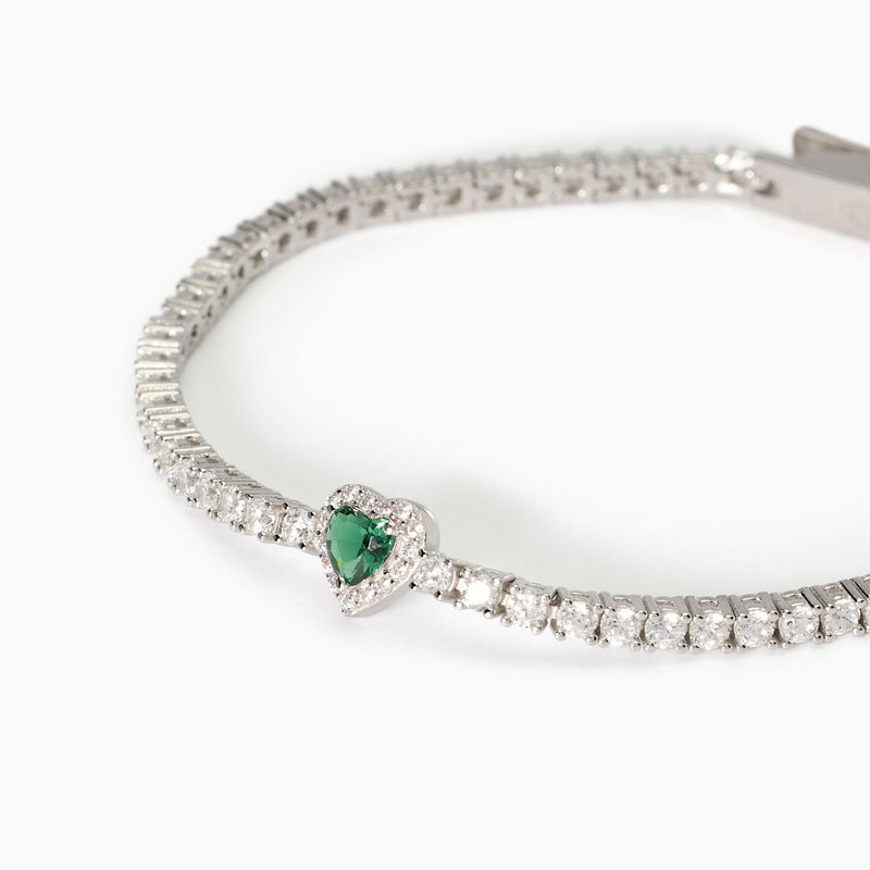 Bracciale tennis donna con smeraldo LOVE AFFAIR - Gioielleria Fondente