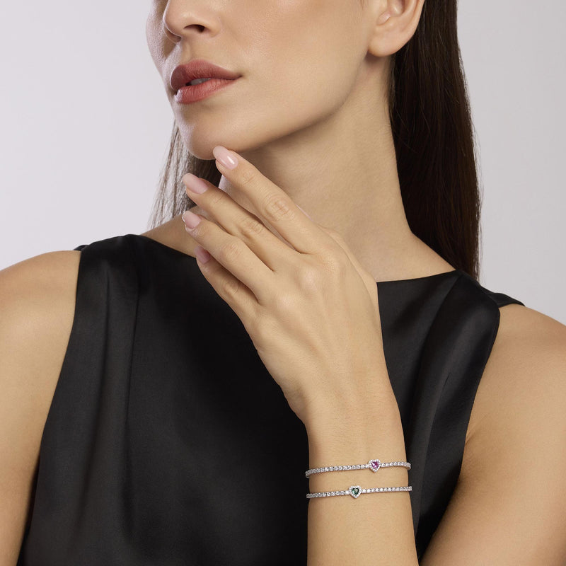 Bracciale tennis donna con smeraldo LOVE AFFAIR - Gioielleria Fondente