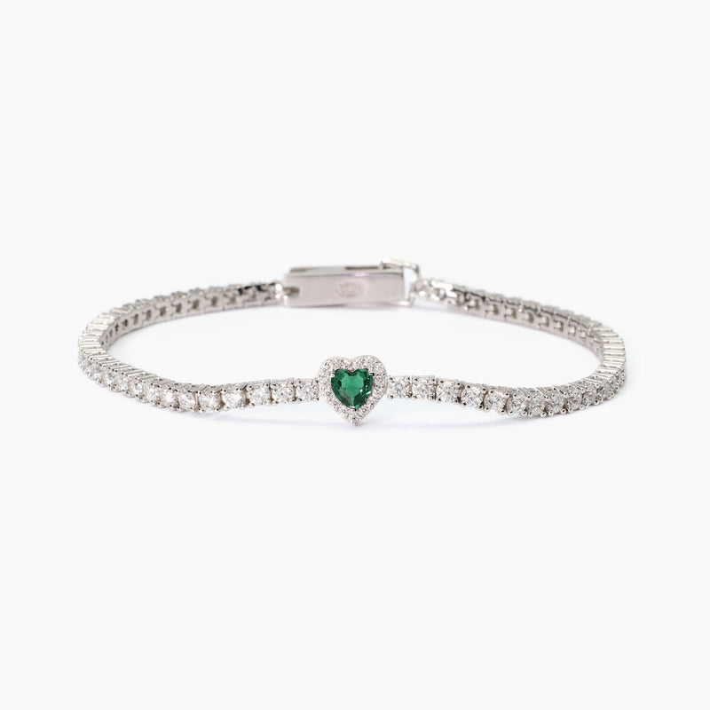 Bracciale tennis donna con smeraldo LOVE AFFAIR - Gioielleria Fondente